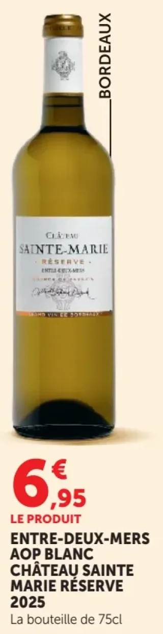 Entre-Deux-Mers AOP Blanc Château Sainte Marie Réserve