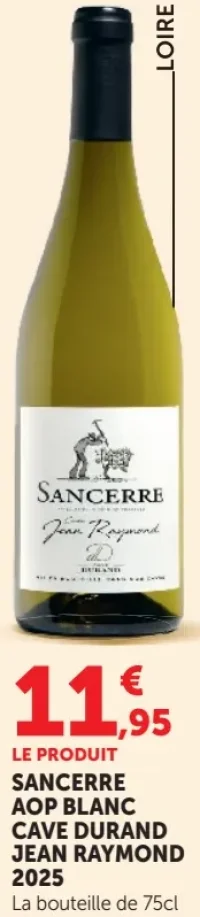 Sancerre AOP Blanc Cave Durand Jean Raymond