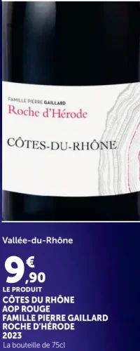 CÔTES DU RHÔNE AOP ROUGE FAMILLE PIERRE GAILLARD ROCHE D'HÉRODE 2023