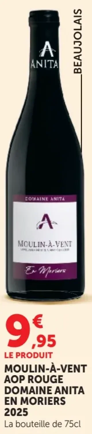 MOULIN-À-VENT AOP ROUGE DOMAINE ANITA EN MORIERS 2025