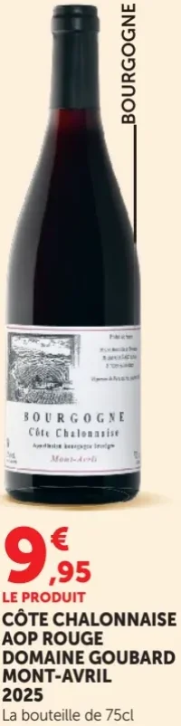 CÔTE CHALONNAISE AOP ROUGE DOMAINE GOUBARD MONT-AVRIL 2025