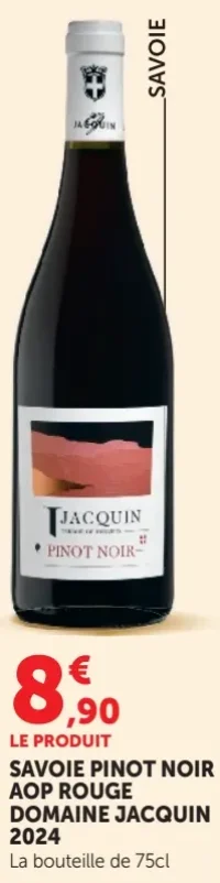 Savoie Pinot Noir AOP Rouge Domaine Jacquin 2024