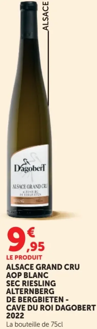 Alsace Grand Cru AOP Blanc Sec Riesling Altennberg de Bergbieten - Cave du Roi Dagobert 2022