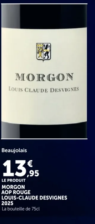 Vin rouge Beaujolais Morgon AOP Louis-Claude Desvignes