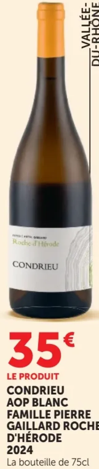 CONDRIEU AOP BLANC FAMILLE PIERRE GAILLARD ROCHE D'HÉRODE 2024