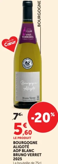 BOURGOGNE ALIGOTÉ AOP BLANC BRUNO VERRET 2025