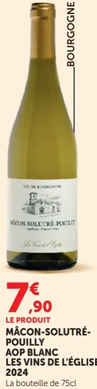 MÂCON-SOLUTRÉ-POUILLY AOP BLANC LES VINS DE L'ÉGLISE 2024