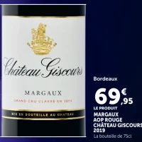 Bordeaux MARGAUX AOP ROUGE CHÂTEAU GISCOURS 2019