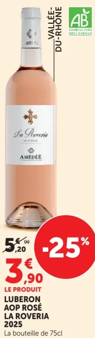 LUBERON AOP ROSÉ LA ROVERIA 2019
