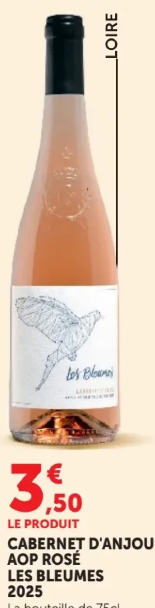CABERNET D'ANJOU AOP ROSÉ LES BLEUMES 2019