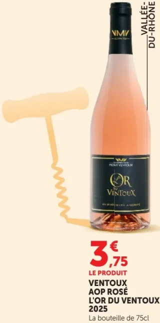 VENTOUX AOP ROSÉ L'OR DU VENTOUX 2019