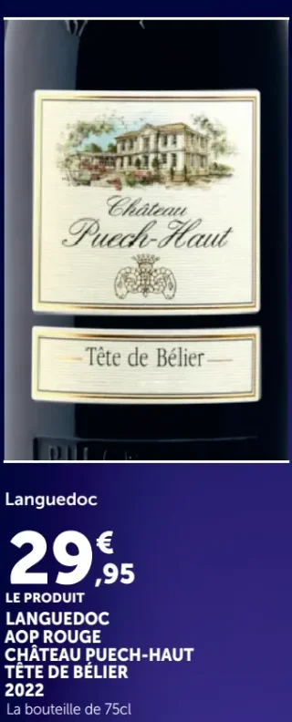 Languedoc AOP Rouge Château Puech-Haut Tête de Bélier