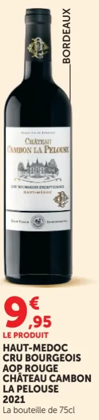HAUT-MEDOC CRU BOURGEOIS AOP ROUGE CHÂTEAU CAMBON LA PELOUSE 2021