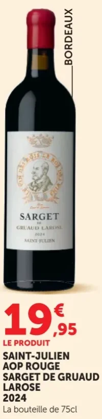 Sarget de Gruaud Larose Saint-Julien AOP Rouge 2024