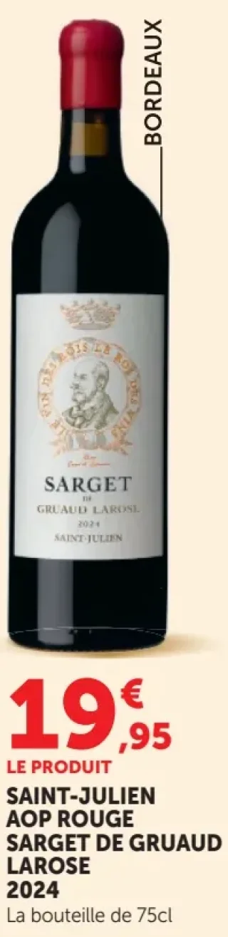 Sarget de Gruaud Larose Saint-Julien AOP Rouge 2024