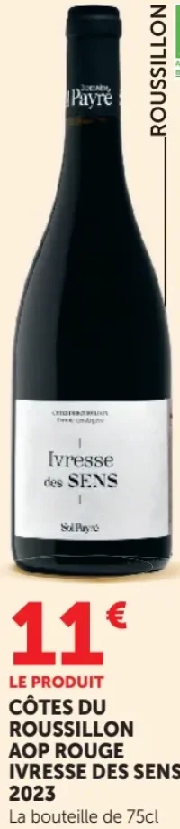 Côtes du Roussillon AOP Rouge Ivresse des Sens 2023