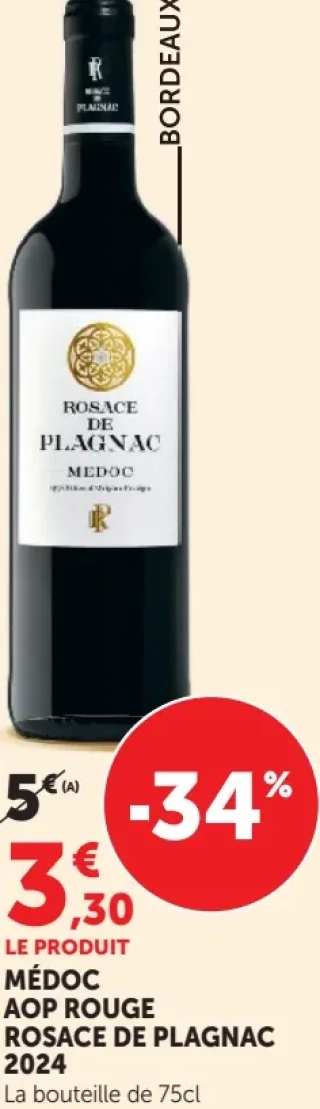 Rosace de Plagnac 2024 Médoc AOP Rouge