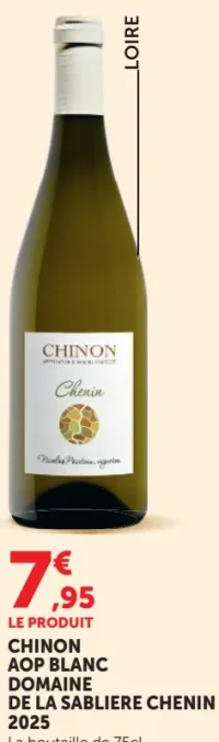 CHINON AOP BLANC DOMAINE DE LA SABLIERE CHENIN 2025