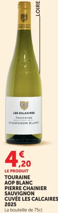 Touraine AOP Blanc Pierre Chainier Sauvignon Cuvée Les Calcaires 2025