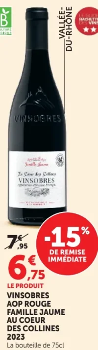 Vinsobres AOP Rouge Famille Jaume Au Cœur des Collines 2023