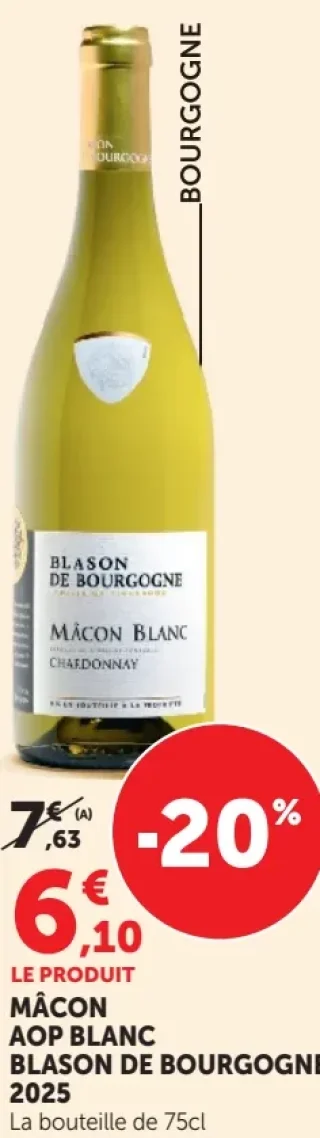 Blason de Bourgogne Mâcon AOP Blanc 2025
