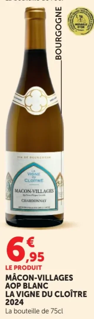 La Vigne du Cloître Mâcon-Villages AOP Blanc 2024