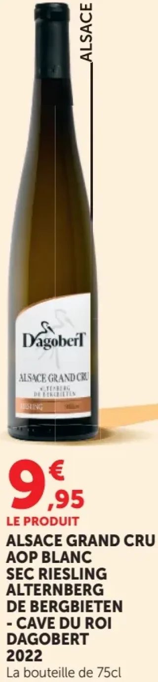 ALSACE GRAND CRU AOP BLANC SEC RIESLING ALTERNBERG DE BERGBIETEN - CAVE DU ROI DAGOBERT 2022