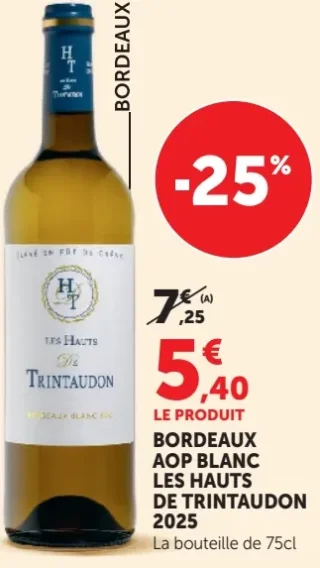 Les Hauts de Trintaudon Bordeaux AOP Blanc
