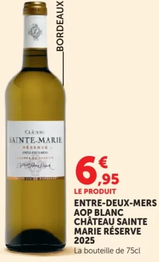 Château Sainte Marie Réserve Entre-Deux-Mers AOP Blanc