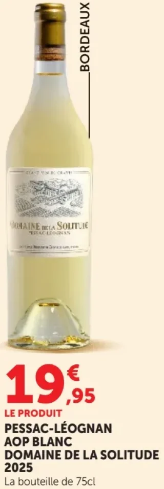 DOMAINE DE LA SOLITUDE Pessac-Léognan AOP Blanc 2025