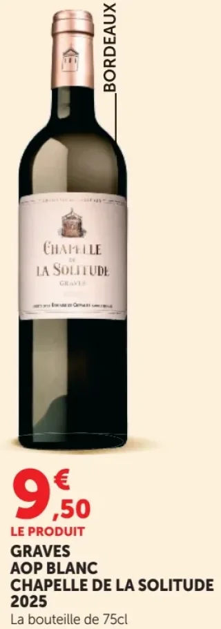 CHAPELLE DE LA SOLITUDE Graves AOP Blanc 2025