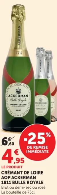 CRÉMANT DE LOIRE AOP ACKERMAN 1811 BULLE ROYALE