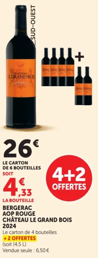 Vin rouge Bergerac AOP Château Le Grand Bois 2024