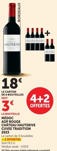Vin rouge Médoc AOP Château Hauterive Cuvee Tradition 2023