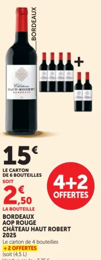 Vin rouge Bordeaux AOP Château Haut Robert 2025