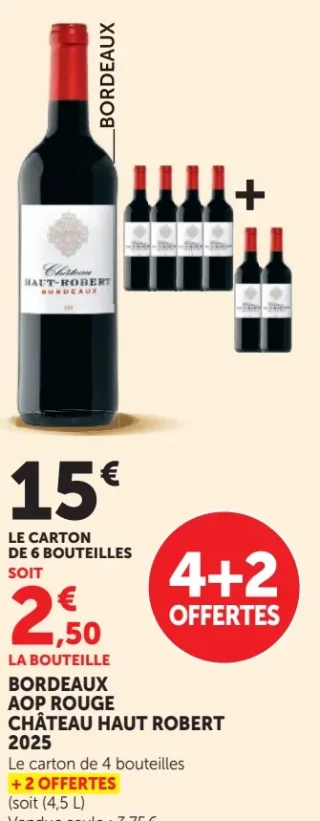 Vin rouge Bordeaux AOP Château Haut Robert 2025