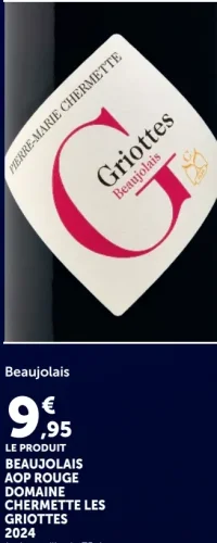 BEAUJOLAIS AOP ROUGE DOMAINE CHERMETTE LES GRIOTTES 2024