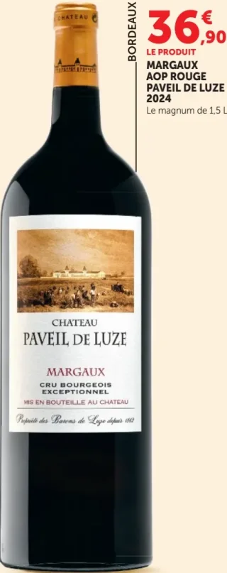 Margaux AOP Rouge Paveil de Luze 2024 Le magnum de 1,5 L