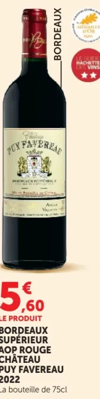 CHÂTEAU PUY FAVEREAU BORDEAUX SUPÉRIEUR AOP ROUGE 2022