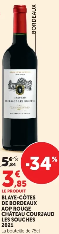 CHÂTEAU COURJAUD LES SOUCHES BLAYE-CÔTES DE BORDEAUX AOP ROUGE 2021