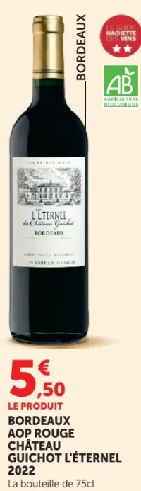 Château Guichot L'Éternel Bordeaux AOP Rouge 2022
