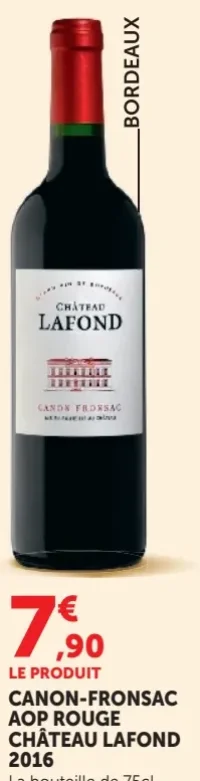 CANON-FRONSAC AOP ROUGE CHÂTEAU LAFOND 2016