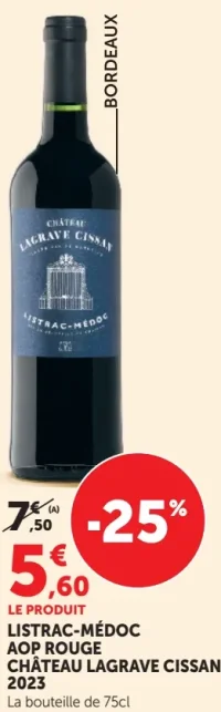 Listrac-Médoc AOP Rouge Château Lagrave Cissan 2023