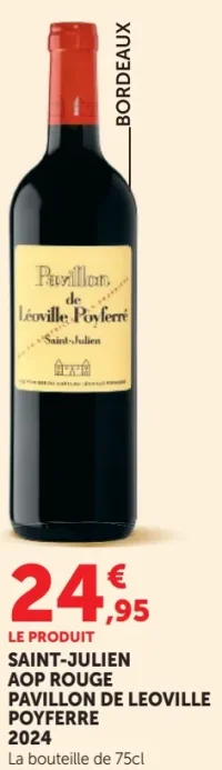 SAINT-JULIEN AOP ROUGE PAVILLON DE LEOVILLE POYFERRE 2024