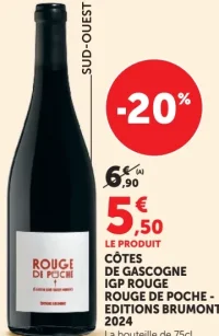 Côtes de Gascogne IGP Rouge Rouge de Poche - Editions Brumont 2024