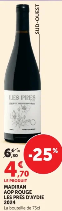 Madiran AOP Rouge Les Prés d'Aydie 2024