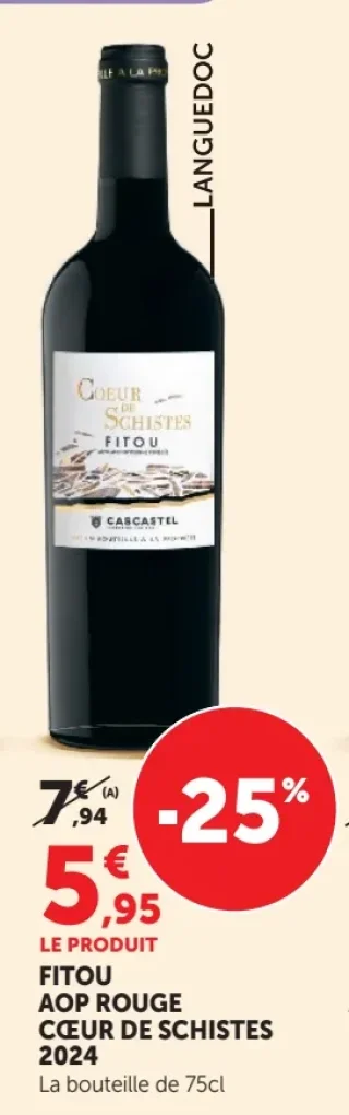 Fitou AOP Rouge Cœur de Schistes 2024