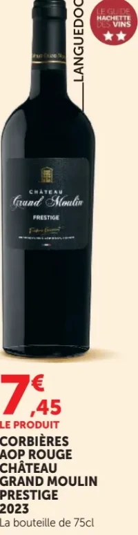 CORBIÈRES AOP ROUGE CHÂTEAU GRAND MOULIN PRESTIGE 2023