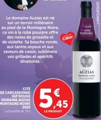 Cité de Carcassonne IGP Rouge Domaine Auzias Montagne Noire 2025