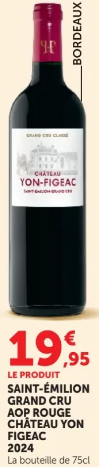 SAINT-ÉMILION GRAND CRU AOP ROUGE CHÂTEAU YON FIGEAC 2024